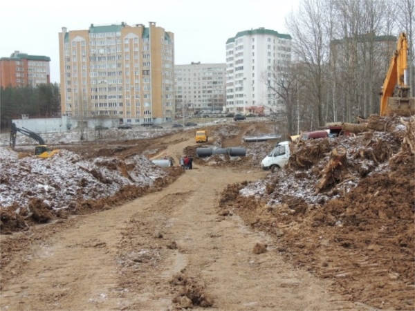 На месте будущего этнокомплекса возобновляются дорожно-строительные работы