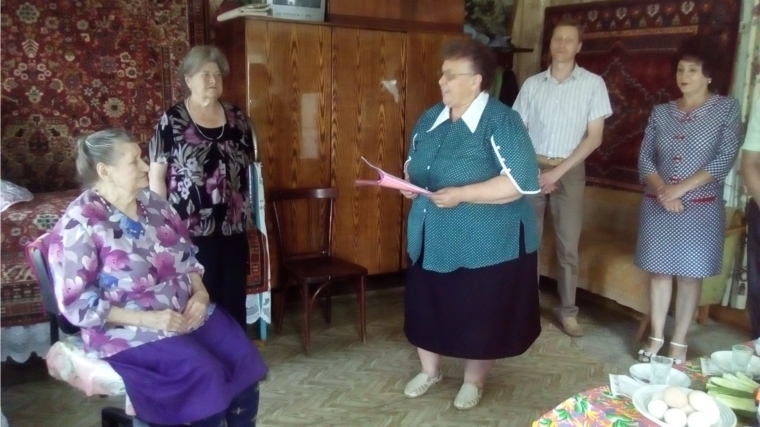 Жительница д. Коровино Порецкого района отметила 90-летний юбилей