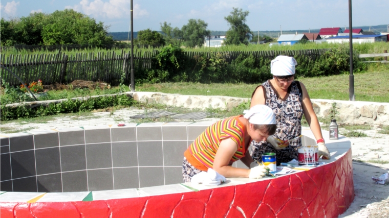 В Молодежном парке села Старые Айбеси завершили ремонт фонтана