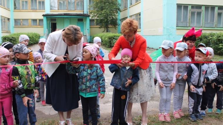 Чебоксарская ГЭС подарила спортивную площадку детсаду «Светлячок»