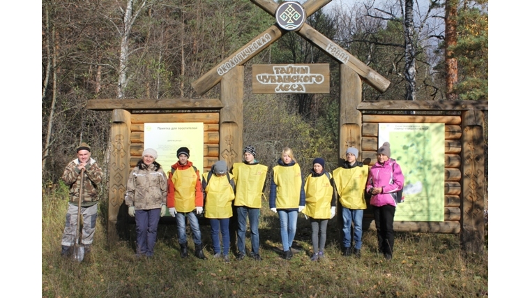 Национальный парк «Чăваш вăрманĕ» посетили волонтеры МБОУ «Шемуршинская СОШ»