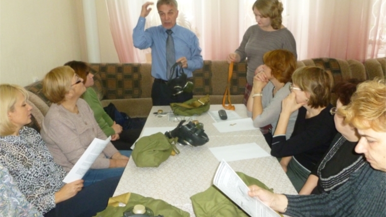 В рамках месячника по гражданской обороне в Новочебоксарском центре социального обслуживания населения прошло занятие