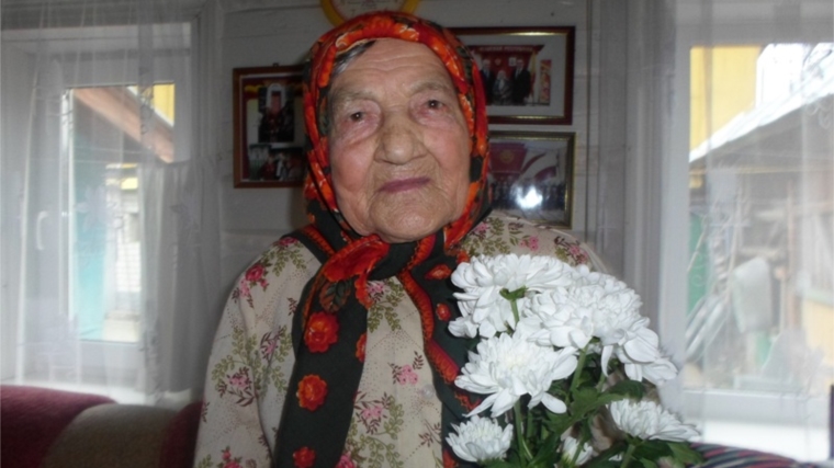 95-летний юбилей отмечает Васильева Агриппина Васильевна - ветеран Великой Отечественной войны, жительница деревни Анаткасы