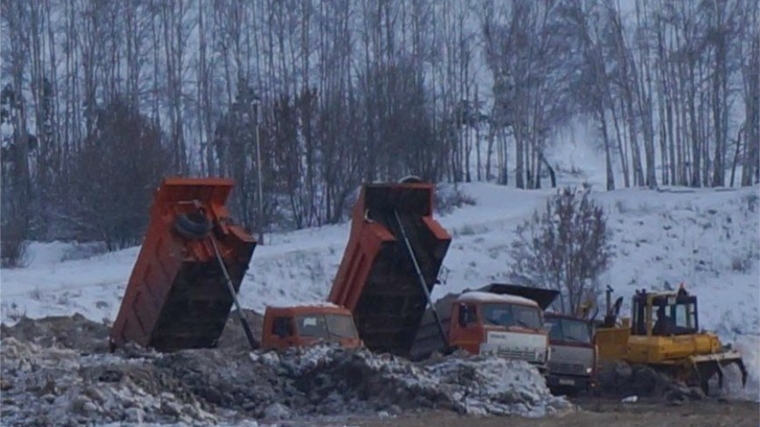Снежная свалка в Чебоксарах работает круглосуточно