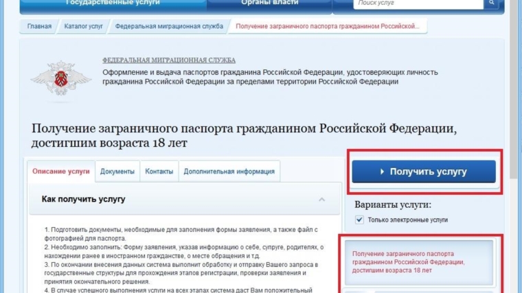 Заграничный паспорт - через госпортал в минимальные сроки!