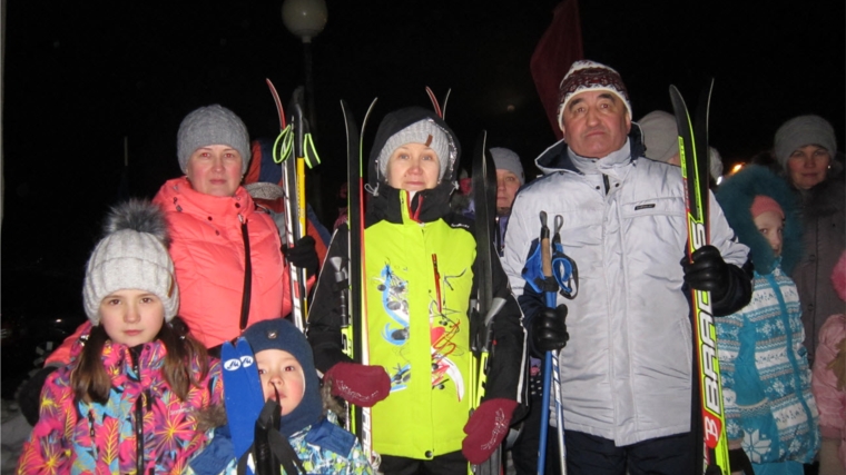 В Батыревском районе состоялось торжественное открытие лыжной трассы с наружным освещением на стадионе «Олимп» в д.Малое Батырево