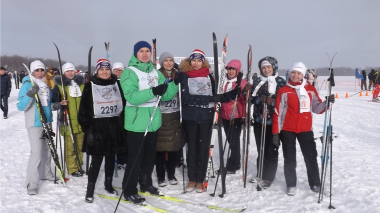 Сотрудники Минтранса Чувашии приняли участие в XXXV открытой Всероссийской массовой лыжной гонке &quot;Лыжня России&quot;