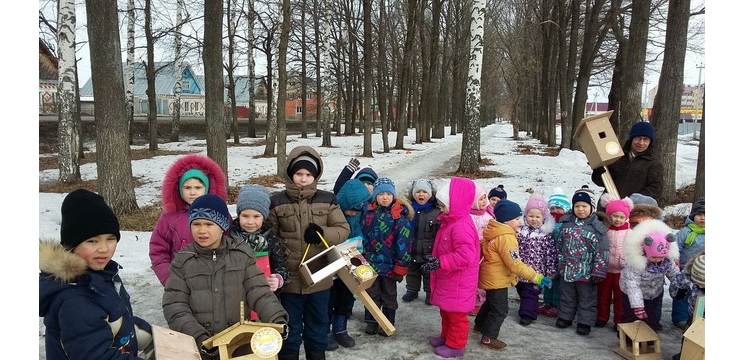 Всероссийскую акцию «Скворечник» поддержали воспитанники детского сада №7 «Солнечный город»