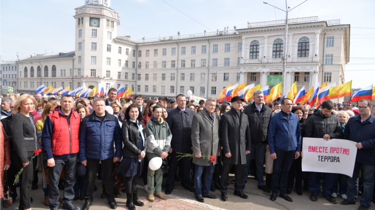 Акция «Вместе против террора» прошла в Чебоксарах