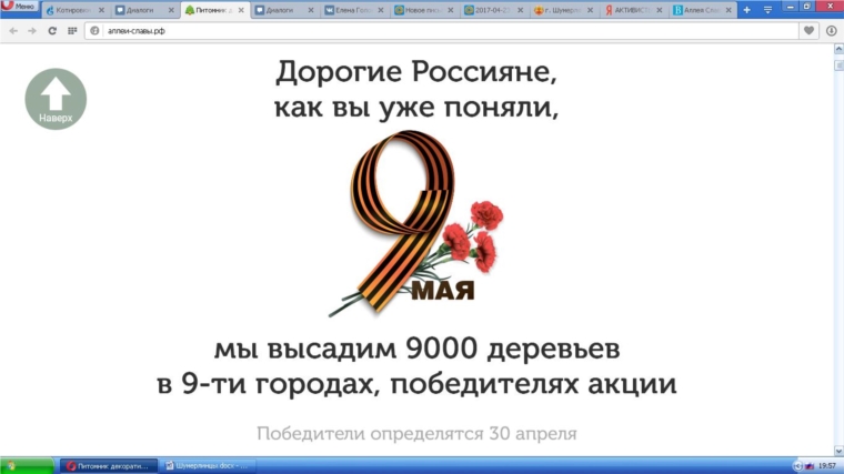 Шумерлинцы! Проголосуйте за «Аллею славы» в родном городе