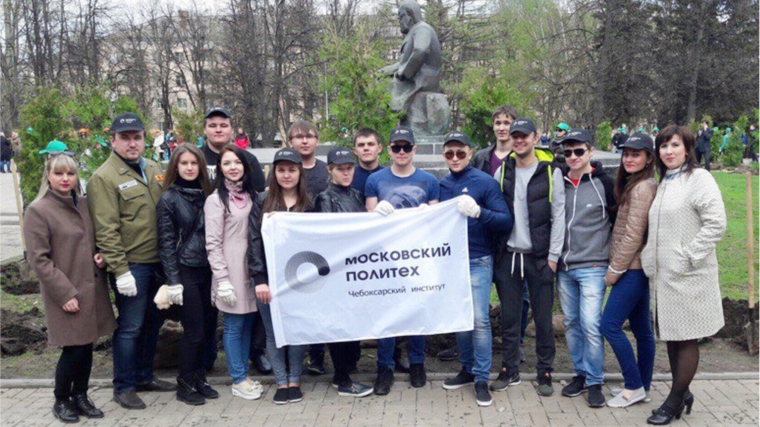 Студенты Чебоксарского Политеха приняли участие в закладке аллеи ветеранов Великой Отечественной войны