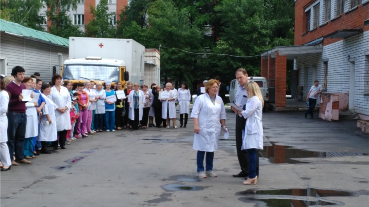 В КУ ЧР «Республиканский противотуберкулезный диспансер» проведена командно-штабная тренировка по действиям персонала при возникновении пожара