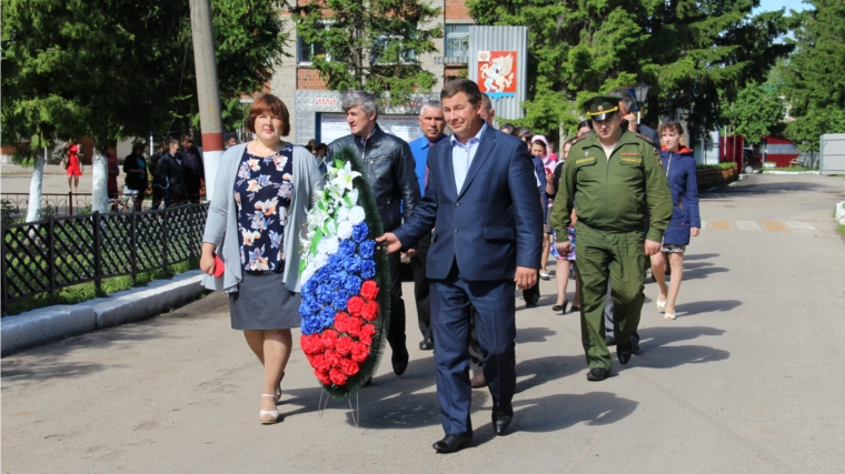 В День памяти и скорби в Красночетайском районе состоялось торжественное возложение венков