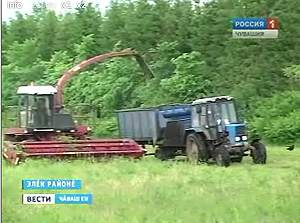 «Новый путь» хуçалăхĕ сенаж хатĕрлеме пуçланă