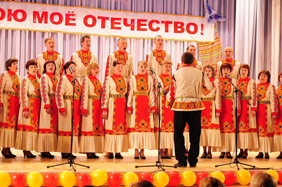 Выступление коллектива художественной самодеятельности Ибресинского райпо