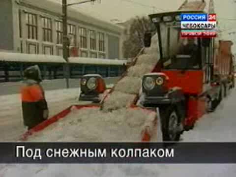 Чебоксары под снежным колпаком.