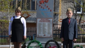 Митинг, посвященный 68-ой годовщине Дня Победы, в микрорайоне Спиртзавод г. Мариинский Посад