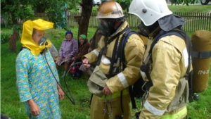 Противопожарный тренинг в отделении  временного проживания в д. Солдыбаево