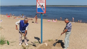 2013.07.04 Патрулирование городской набережной р.Волга и установка дополнительных знаков безопасности на воде