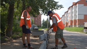 Ремонт тротуаров в п. Вурнары