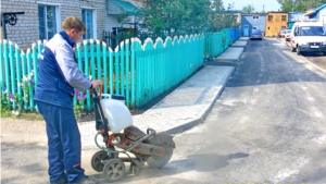 Дорожная лаборатория проводит проверку качества дорожного полотна в Яльчикском районе