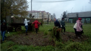 В Мариинско-Посадском районе продолжается месячник по благоустройству территорий