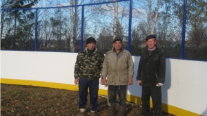 Установка хоккейной коробки в Еметкинской СОШ