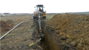 Работы по водоснабжению на ул. Моркинская и Молодежная