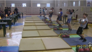 Соревнования по гиревому спорту в п.Кугеси