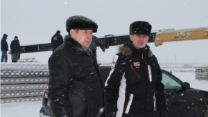 Планерка на объекте строительства детского сада в п. Урмары