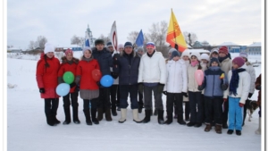 Олимпийский факел в селе Новое Тинчурино