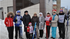 Сотрудники Минкультуры Чувашии приняли участие во Всероссийской массовой лыжной гонке «Лыжня России-2014»