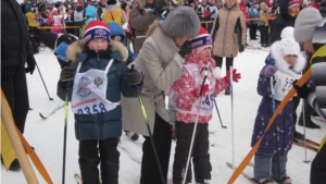 Команда Минприроды Чувашии приняла участие во Всероссийской массовой лыжной гонке «Лыжня России-2014»