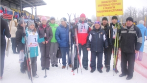 Команда Минприроды Чувашии приняла участие в соревнованиях по лыжным гонкам