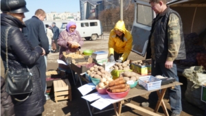 В Калининском районе Чебоксар начался месячник по продаже сельскохозяйственной продукции «Весна-2014»