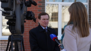 Глава Ядринской районной администрации  В.Кузьмин дал интервью ГТРК «Чувашия»