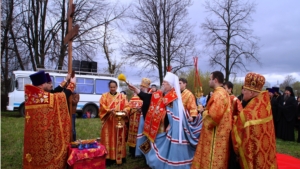 В Калининском районе г. Чебоксары начато строительство нового храма в честь Преподобного Сергия Радонежского