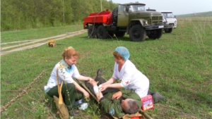 В КУ «Мариинско-Посадское лесничество» проведены тактико-специальные учения по тушению лесных пожаров