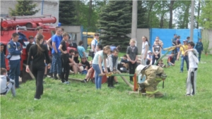 Соревнования по пожарно-спасательному спорту среди образовательных учреждений Мариинско-Посадского района
