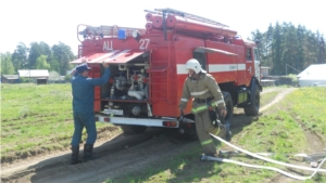 В Вурнарском лесничестве организованы совместные тактико-специальные учения по тушению лесных пожаров