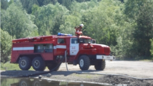 В Яльчикском районе прошло тактико-специальное учение по организации   тушения пожаров в лесах