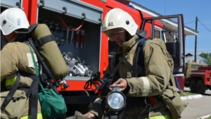 В ООО «Многофункциональный центр «Созвездие», Ядринский район, д. Алешкино прошли учения пожарных