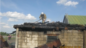Пожар в селе Хормалы