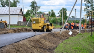 Строительство автодороги в д.Вудоялы