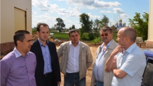 Глава администрации Цивильского района Сергей Артамонов посетил строительство очистных сооружений в г. Цивильске