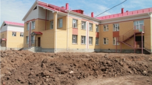 Планерка на объекте строительства детского сада в п. Урмары