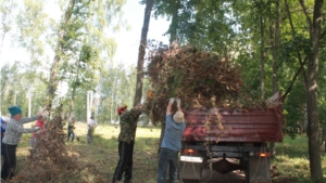 Очередной субботник в парке отдыха