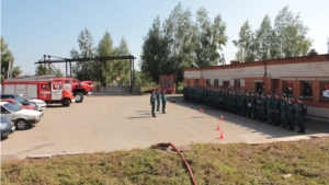 В Кугесях состоялись кустовые соревнования звеньев газодымозащитной службы