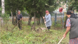 Субботник в деревне Ердово