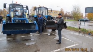 В Ленинском районе г.Чебоксары прошел смотр-конкурс снегоуборочной техники